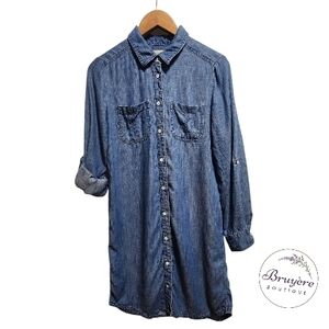 Banana Republic Blue Denim Shirt Dress